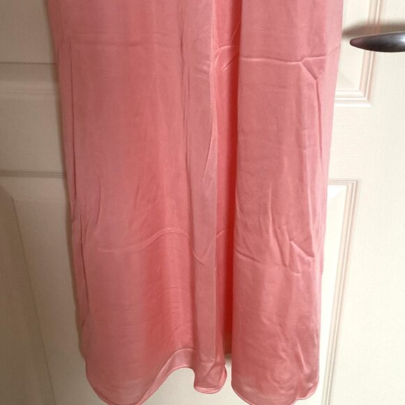 Van Raalte Vintage Women's Pink Long Semi Sheer Nightgown Slip Size Lingerie - Picture 3 of 7